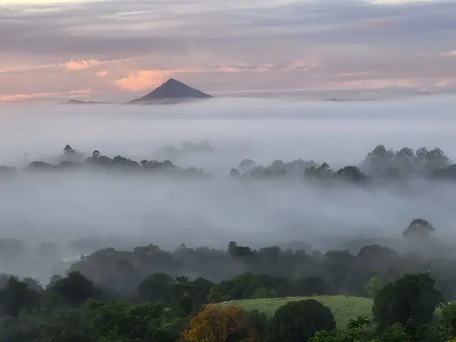 Mt Pinbarren landscape photograph from the Mt Pinbarren Nature Retreat gallery, dated 15 May 2022, 6:23 am.