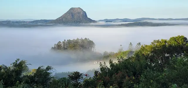 Mt Pinbarren landscape photograph from the Mt Pinbarren Nature Retreat gallery, dated 15 June 2022, 7:12 am.
