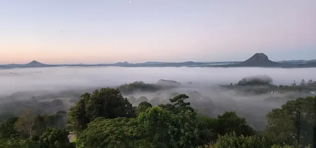 Mt Pinbarren landscape photograph from the Mt Pinbarren Nature Retreat gallery, dated 24 June 2022, 6:27 am.