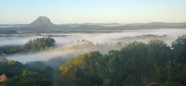 Mt Pinbarren landscape photograph from the Mt Pinbarren Nature Retreat gallery, dated 26 July 2022, 6:59 am.