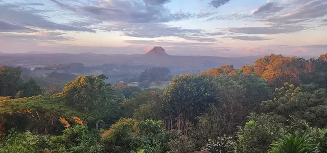 Mt Pinbarren landscape photograph from the Mt Pinbarren Nature Retreat gallery, dated 18 August 2023, 6:24 am.